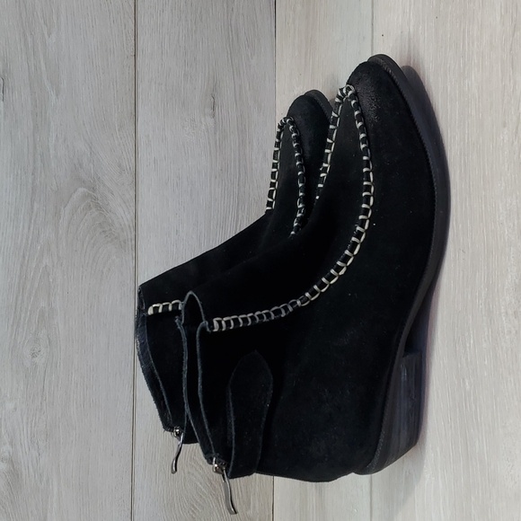 Anthropologie Antelope Womens WhipstitchSuede Ankle Boots shoes sz 39/9 - Picture 3 of 14